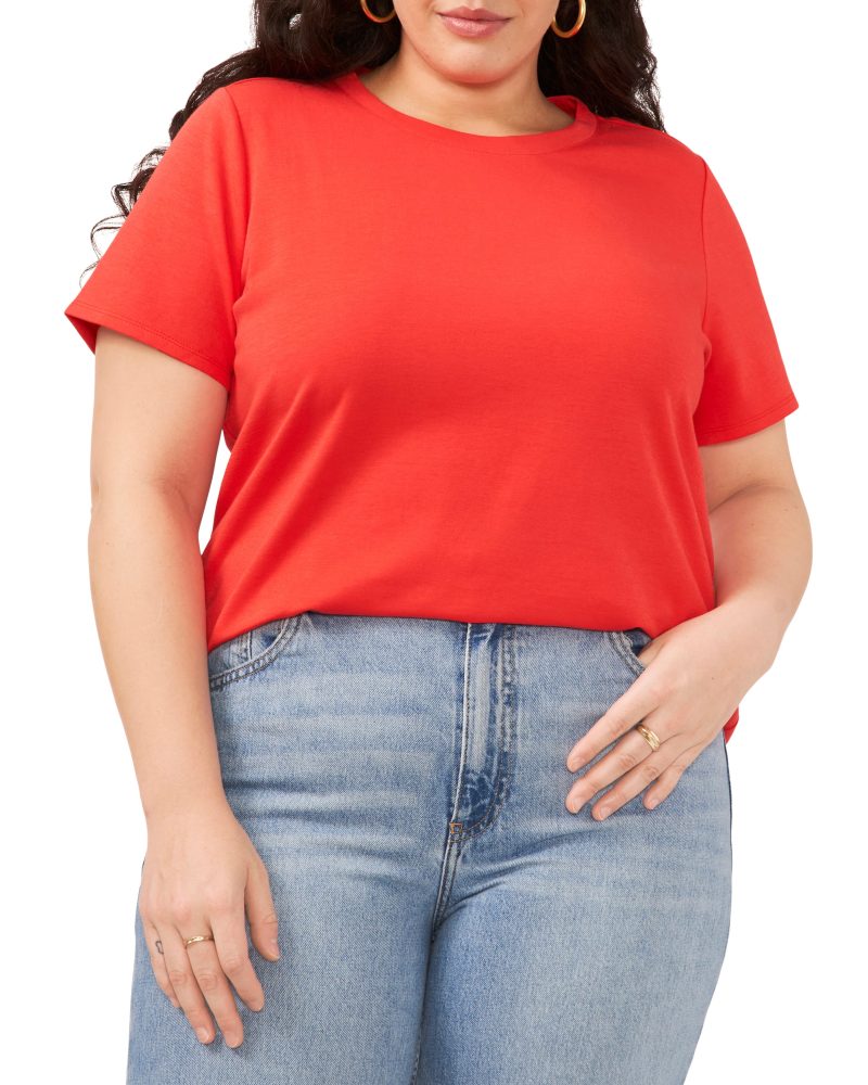 Plus-Size Crewneck T-Shirt - Vince Camuto