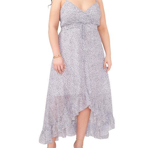 Plus-Size Dash Print High Low Dress - Vince Camuto