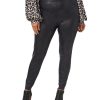 Plus-Size Faux Leather Ponte Leggings - Vince Camuto