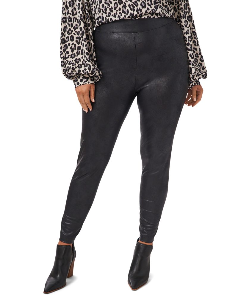 Plus-Size Faux Leather Ponte Leggings - Vince Camuto