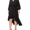 Plus-Size Smocked Waist High Low Dress - Vince Camuto