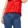 Plus-Size Sleeveless V-Neck Blouse - Vince Camuto