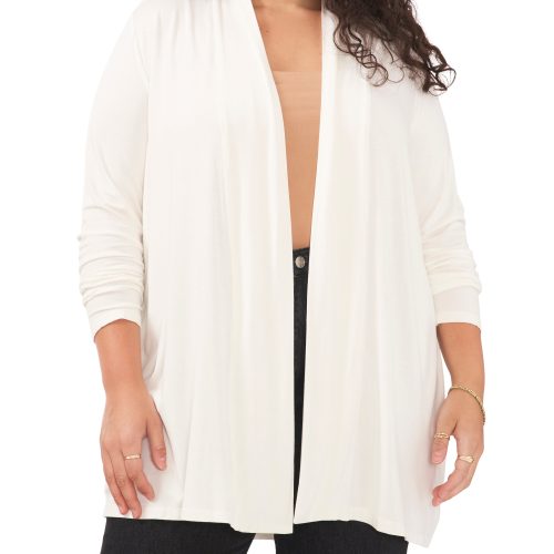 Plus-Size Open Front Long Line Cardigan - Vince Camuto