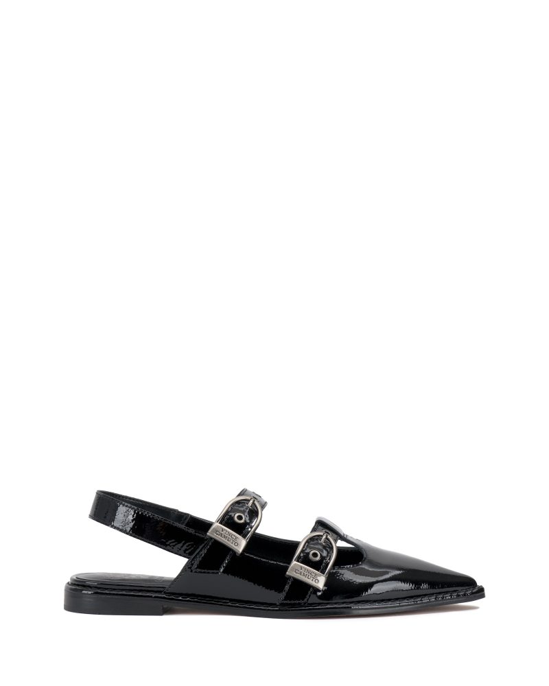 Faye Double Buckle Flat Mule - Vince Camuto