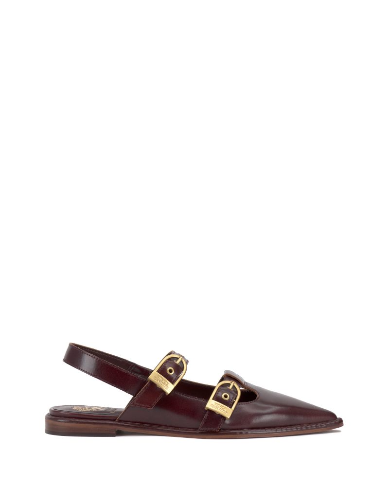 Faye Double Buckle Flat Mule - Vince Camuto