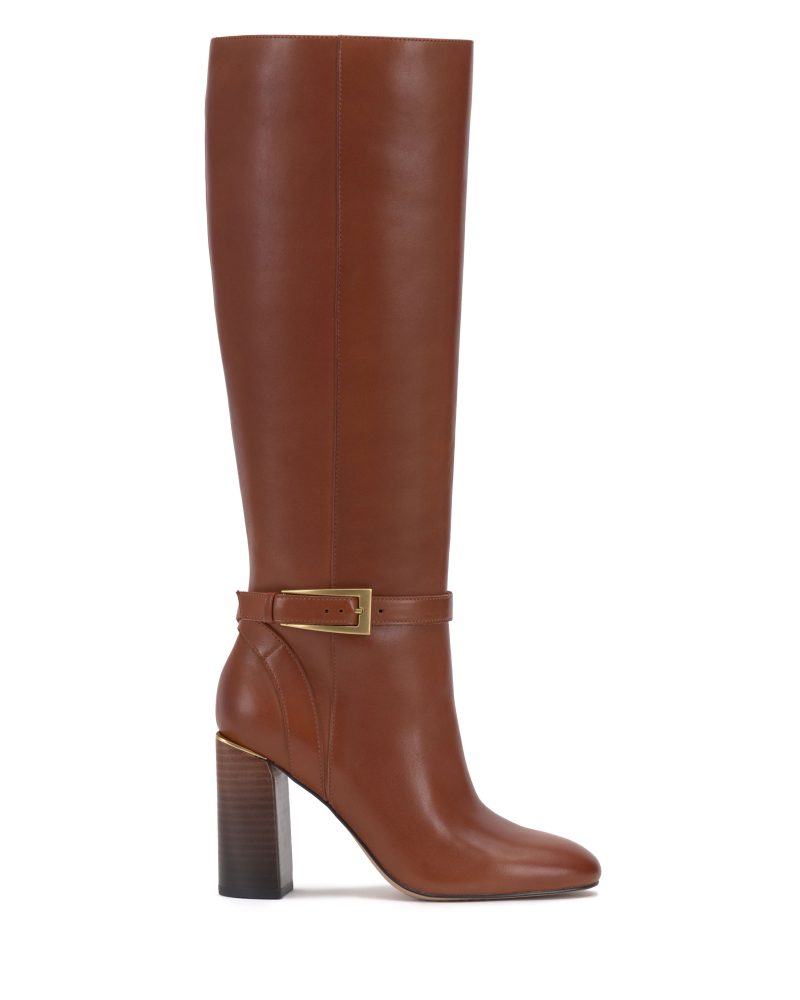 Joanel Belt Buckle Wide Calf Knee High Boot - Vince Camuto