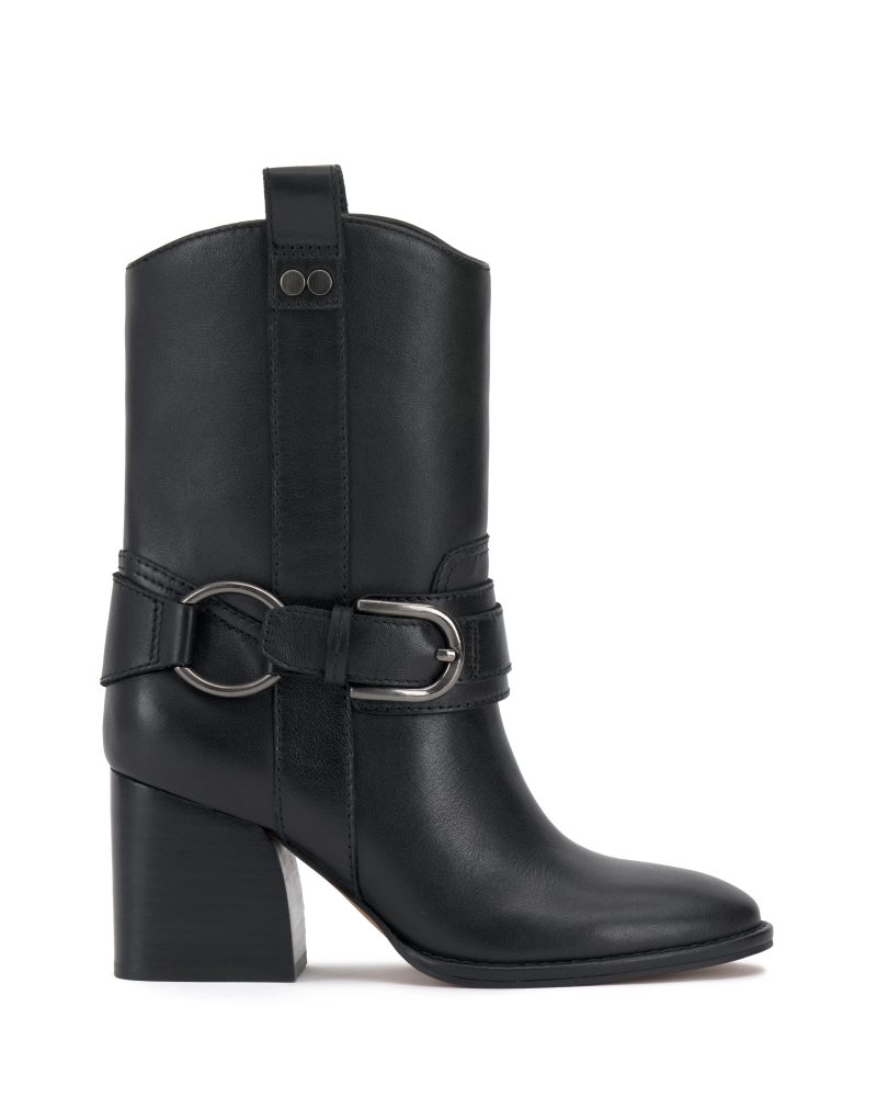 Laila Belt Buckle Western Bootie - Vince Camuto