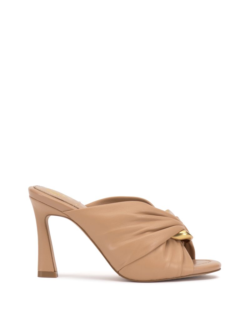 Patie Buckle Gathered High Heel Sandal - Vince Camuto