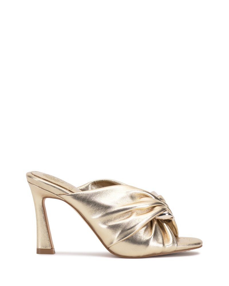 Patie Buckle Gathered High Heel Sandal - Vince Camuto