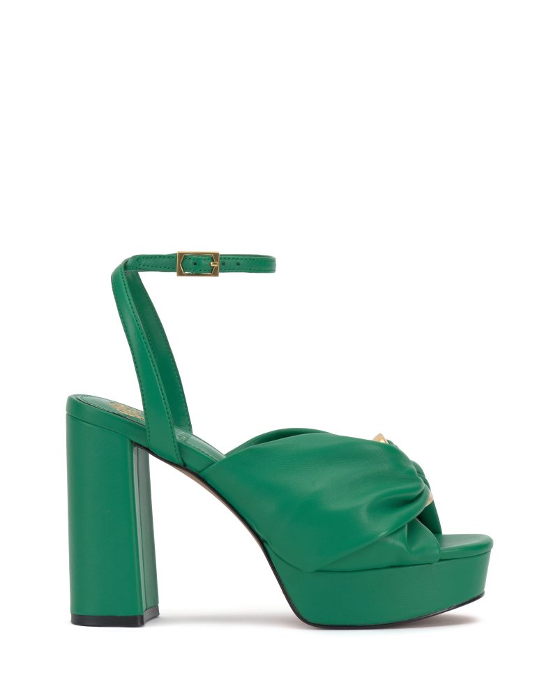 Phebie Buckle Gathered Platform High Heel Sandal - Vince Camuto