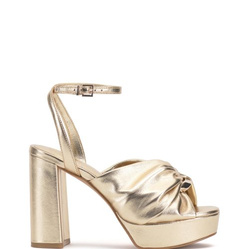 Phebie Buckle Gathered Platform High Heel Sandal - Vince Camuto