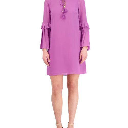 Chiffon Bell-Sleeve Minidress - Vince Camuto