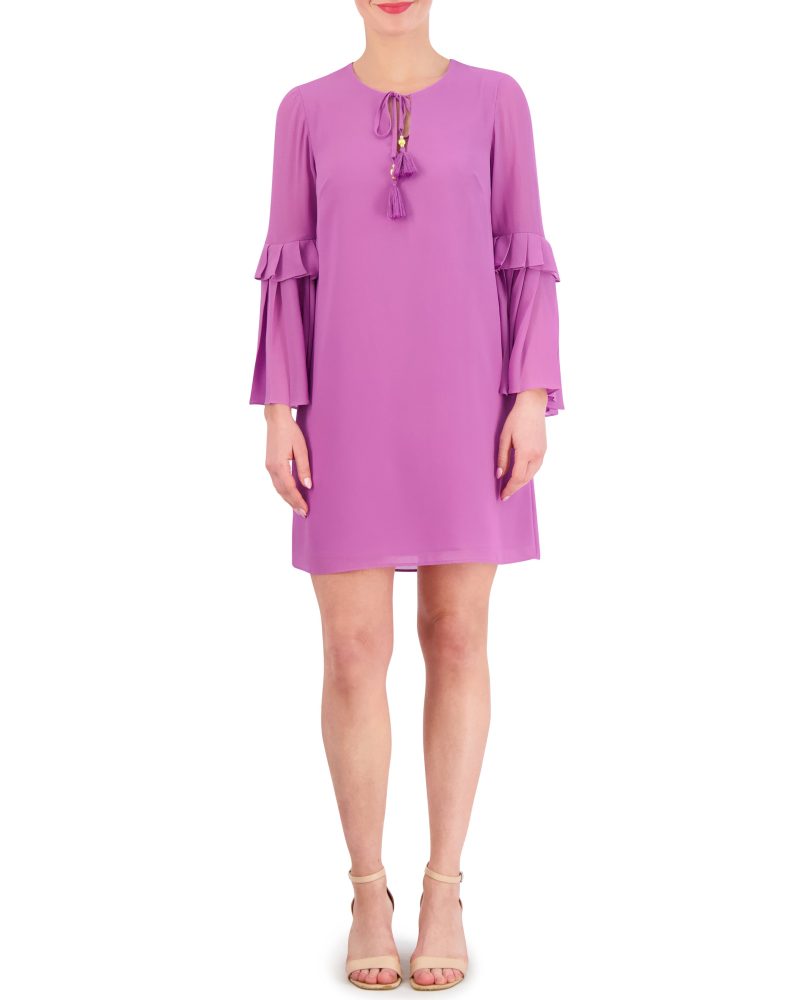 Chiffon Bell-Sleeve Minidress - Vince Camuto