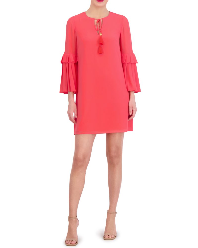 Chiffon Bell-Sleeve Minidress - Vince Camuto