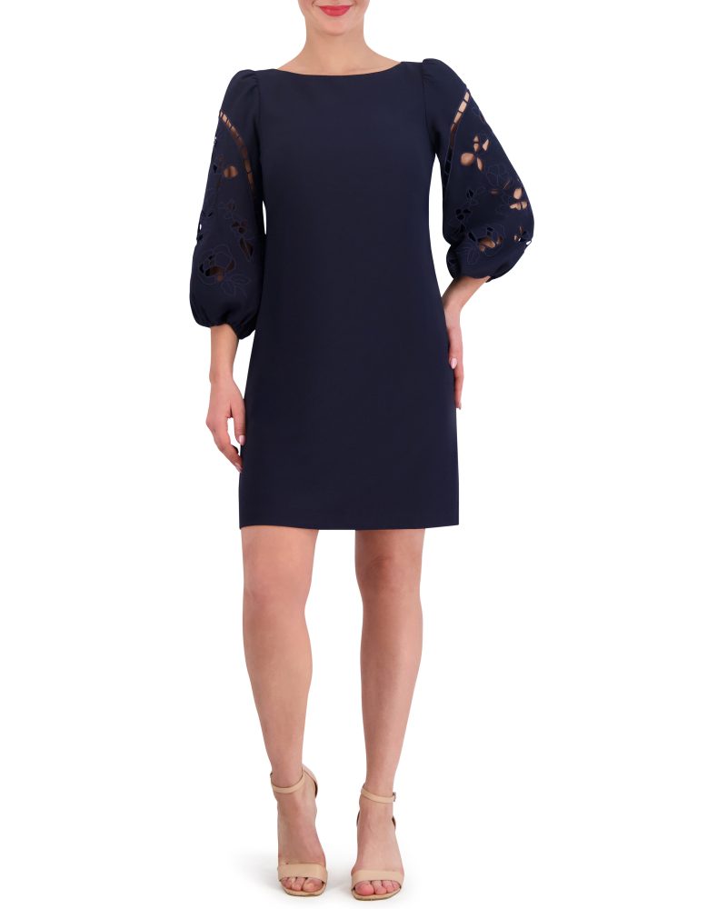 Embroidered Cutout-Sleeve Minidress - Vince Camuto