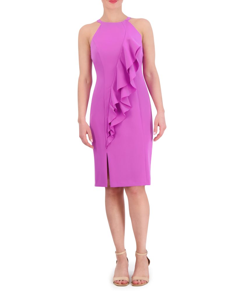 Ruffled Halter-Neck Dress - Vince Camuto