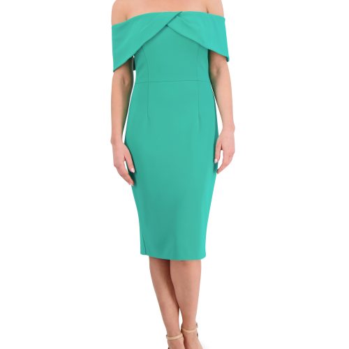 Off-The-Shoulder Bodice Overlay Dress - Vince Camuto