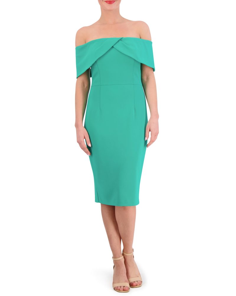 Off-The-Shoulder Bodice Overlay Dress - Vince Camuto