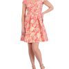 Floral Jacquard Pleated Fit-And-Flare Dress - Vince Camuto