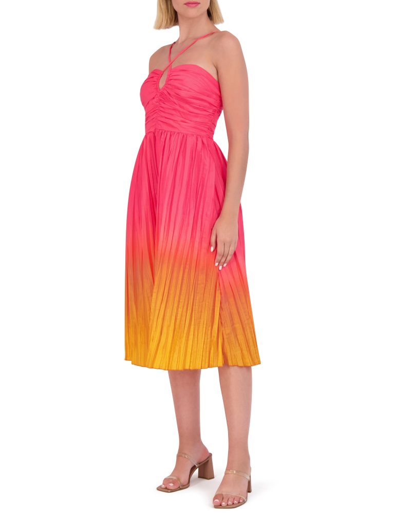 Ombre Taffeta Cutout Midi Dress - Vince Camuto