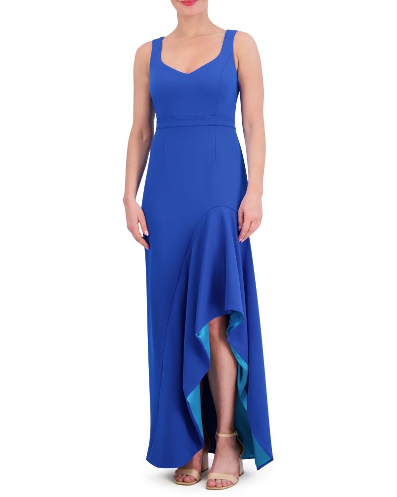 Ruffled Asymmetric-Hem Gown - Vince Camuto