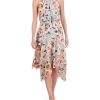 Floral-Print Asymmetric-Hem Dress - Vince Camuto