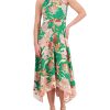 Floral-Print Handkerchief-Hem Dress - Vince Camuto