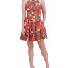 Printed Cutout Halter Dress - Vince Camuto