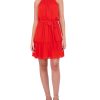 Petite Chiffon Smocked Tiered Minidress - Vince Camuto